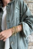 Hippie Shake Linen Blend Shirt Jacket Washed Khaki